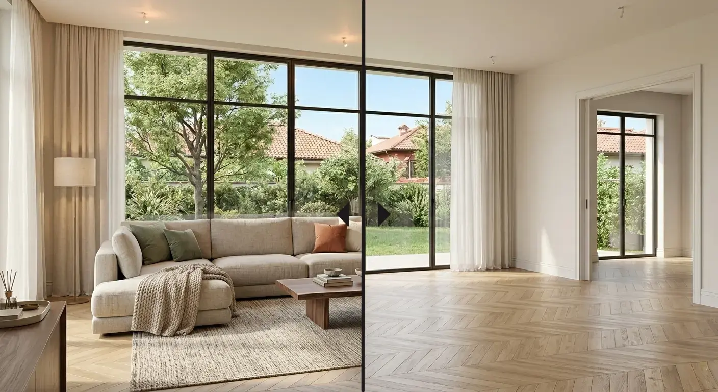 prima/dopo staging PiGreco Studio