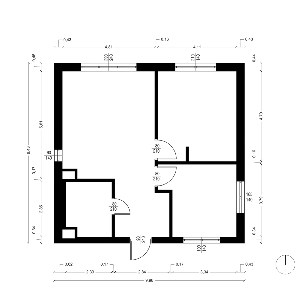 Esempio planimetria 2D essenziale